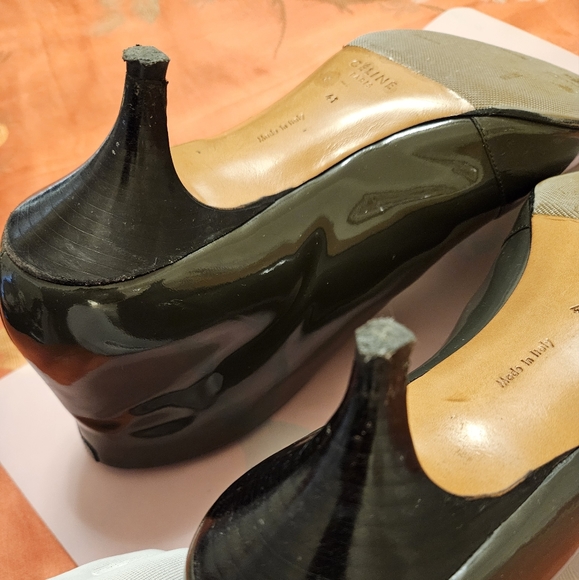 Celine Gray Patent Leather Ankle Boots - EU 41/US 10 - Picture 8 of 8